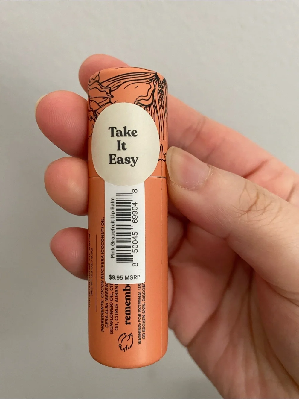 Poppy & Pout Pink Grapefruit Lip Balm - Pink